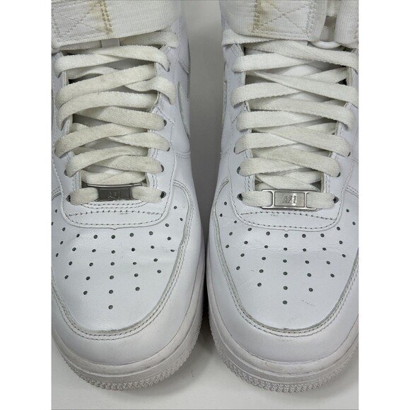 Nike Air Force 1 High Mid Sz 9 Triple White Women’s 334031-105 AF1 Basketball - Picture 6 of 13